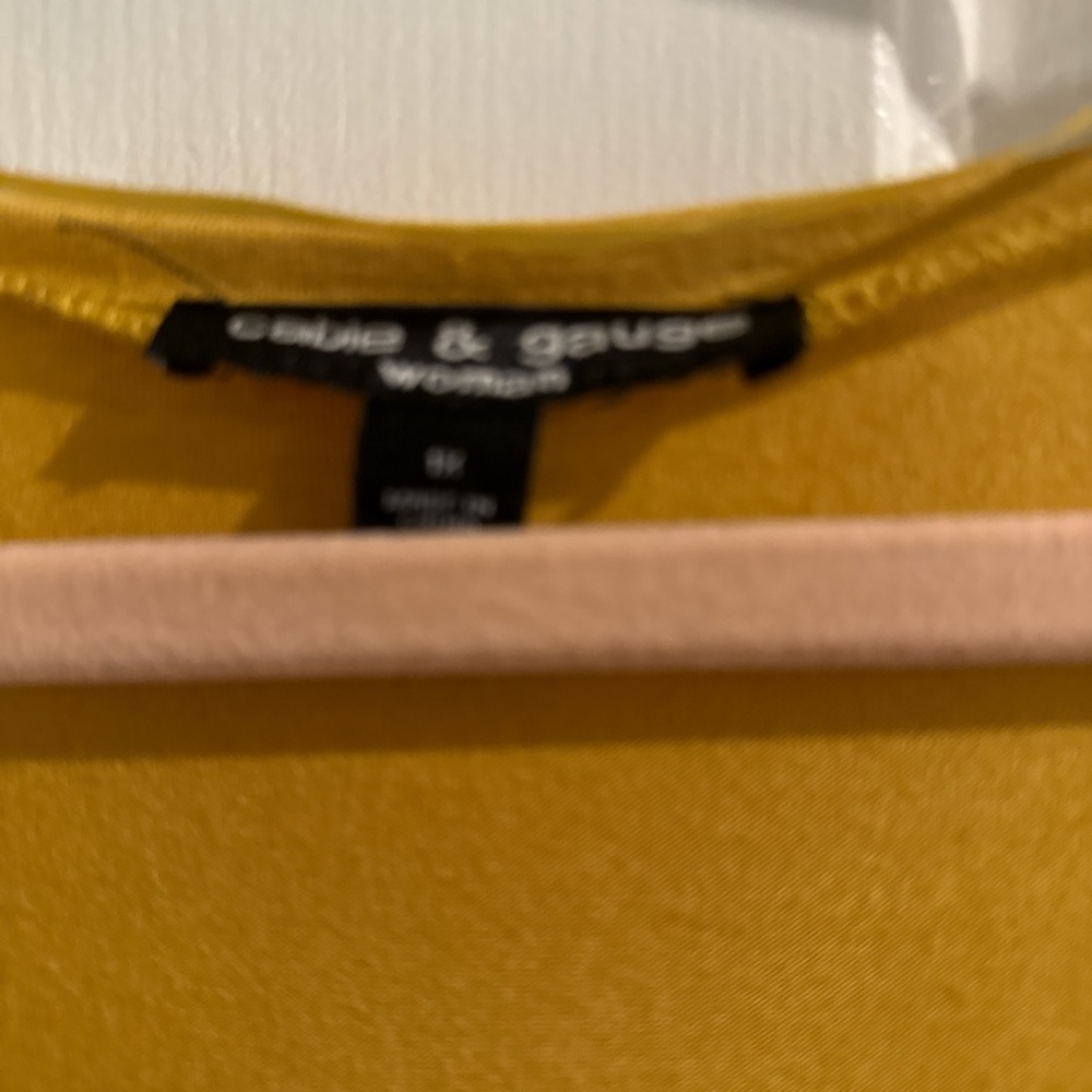 Cable & Gauge Mustard Long Sleeve Tunic Top - Picture 2 of 3